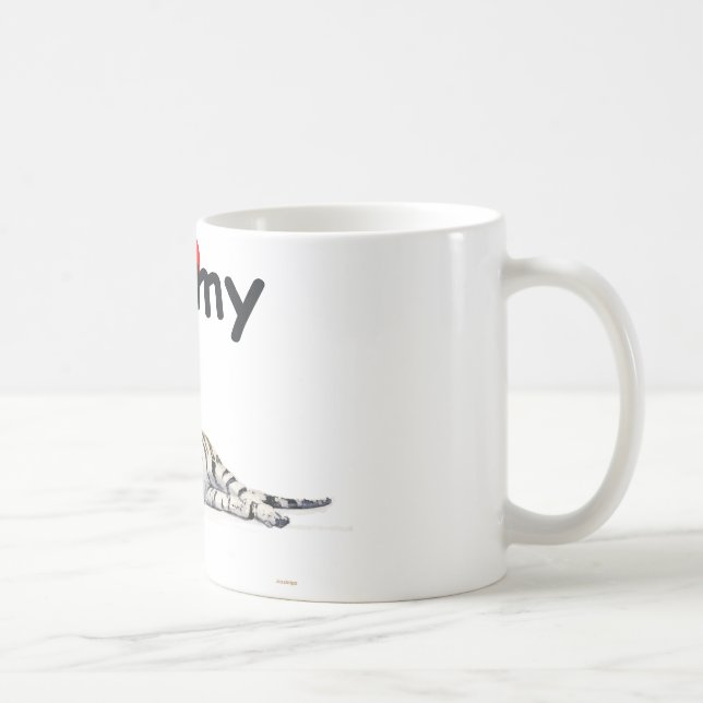Jag älskar min tiger (för ljust) kaffemugg (Höger)