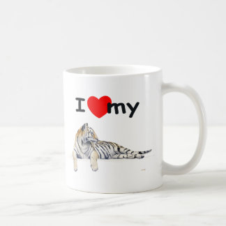 Jag älskar min tiger (för ljust) kaffemugg