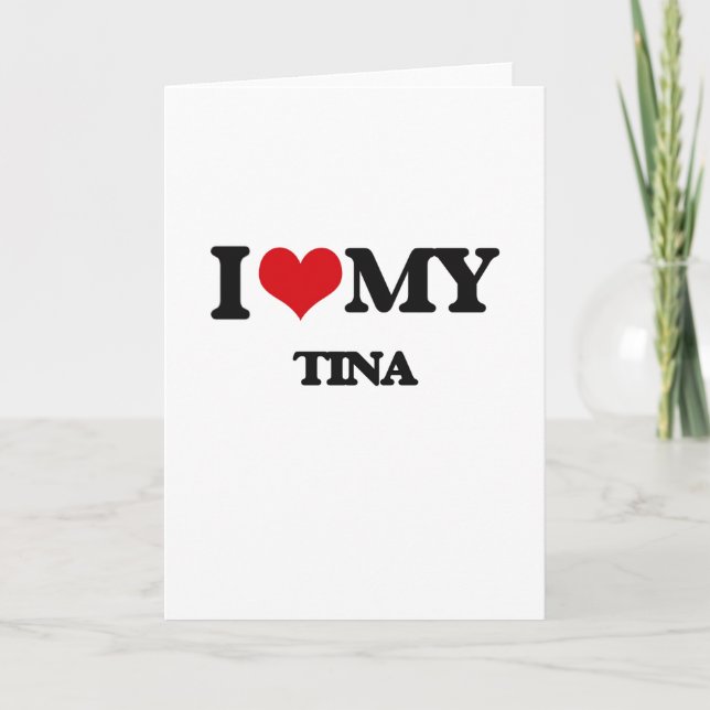 Jag älskar min TINA Kort (Framsida)