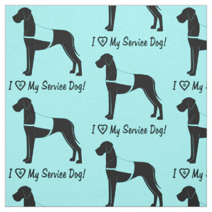 Jag älskar min tjänste- hund för great dane! tyg