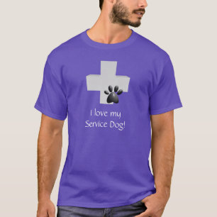 Jag älskar min tjänste- hundkor och tafsar t shirt