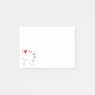 Jag älskar min tjurTerrier Post-it Block