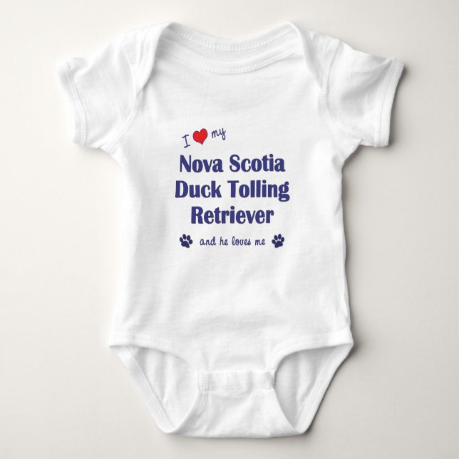 Jag älskar min Tolling Retriever för den Nova T-shirt (Framsida)