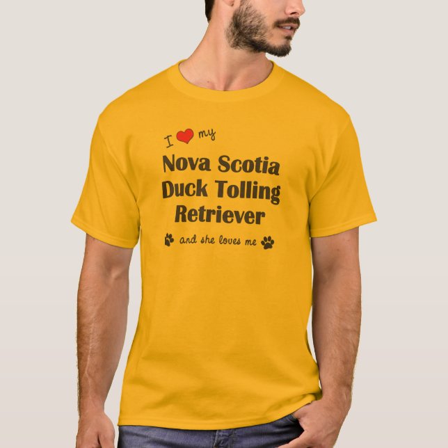 Jag älskar min Tolling Retriever för den Nova Tee Shirt (Framsida)