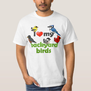 Jag älskar min trädgårdfåglar tee shirt