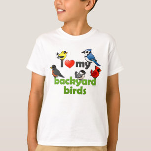 Jag älskar min trädgårdfåglar tee shirt