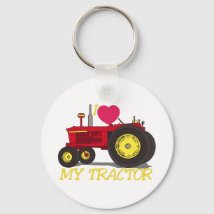 Jag älskar min traktor nyckelring