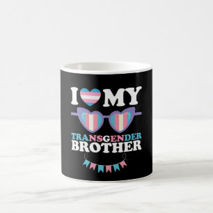 Jag älskar min transgendebror Familj Trans HBTQ Kaffemugg