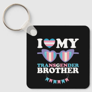 Jag älskar min transgendebrorfamilj Trans HBTQ Nyckelring