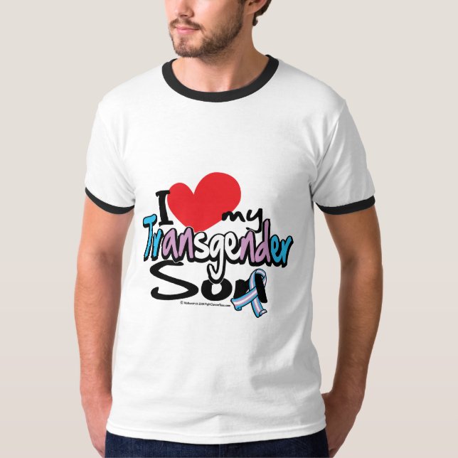 Jag älskar min TransgenderSon T Shirt (Framsida)