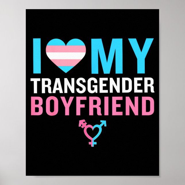 Jag älskar min transpersonella pojkvän Lgbt Pride  Poster (Framsidan)