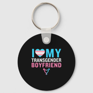 Jag älskar min transpersonliga pojkvän Lgbt Pride Nyckelring