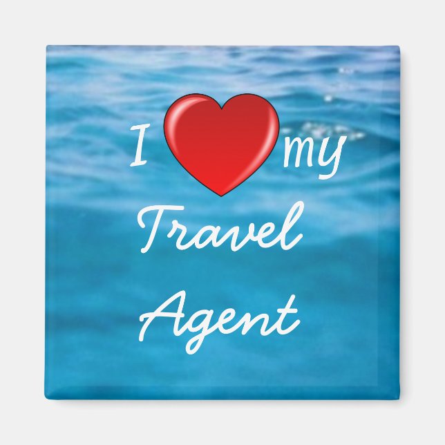 Jag älskar min Travel Agent magnet (Framsidan)