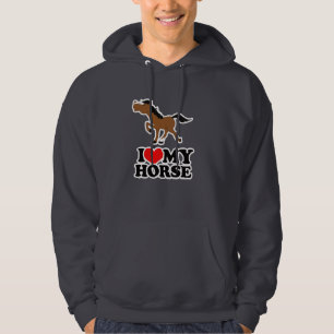 Jag älskar min tröja för mörka grå färg för hoodie