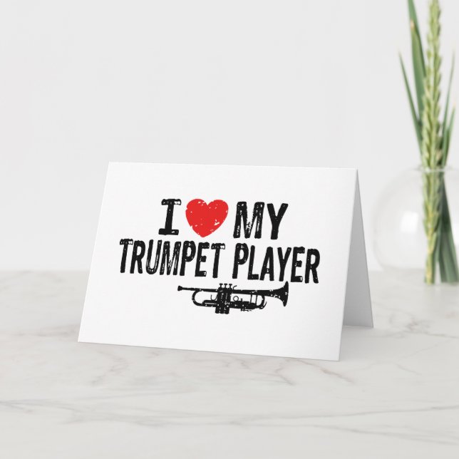 Jag älskar min trumpetspelare kort (Framsida)