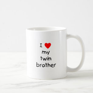 Jag älskar min tvilling- broder kaffemugg