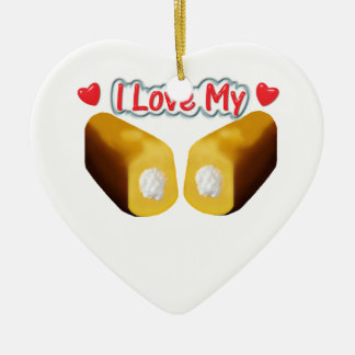 Jag älskar min Twinkies julprydnad Julgransprydnad Keramik