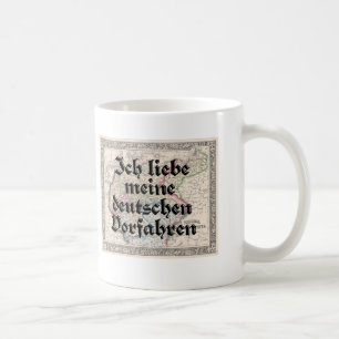 Jag älskar min tyska förfadermugg kaffemugg