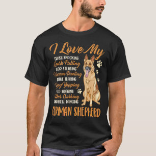 Jag älskar min tyska herde - Hundägare Canine Husd T Shirt