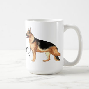 Jag älskar min tyska herde kaffemugg