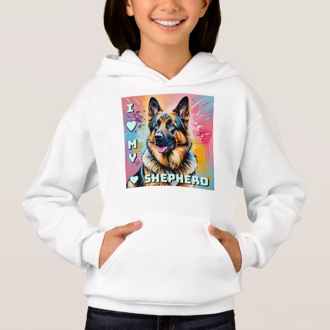 Jag älskar min tyska herde t shirt (Framsida)