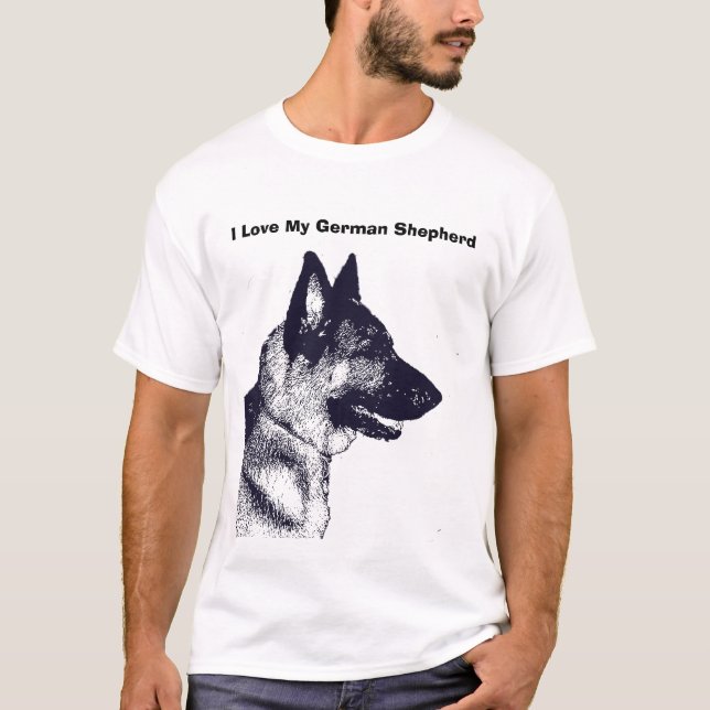 Jag älskar min tyska herde tee shirt (Framsida)
