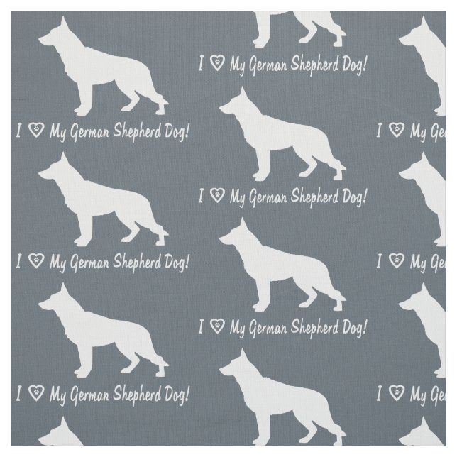 Jag älskar min tyska herdehund tyg (Provkarta)
