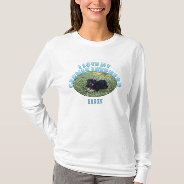 Jag älskar min tyska herdeskjorta tee shirt (Framsida)