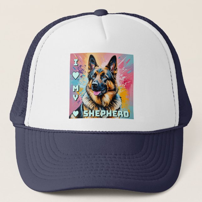 Jag älskar min tyska schäferhund keps (Framsida)