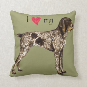 Jag älskar min tyska Wirehaired pekare Kudde