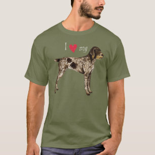 Jag älskar min tyska Wirehaired pekare T-shirt