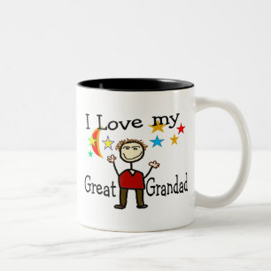 Jag älskar min underbara Grandadkaffemugg Två-Tonad Mugg