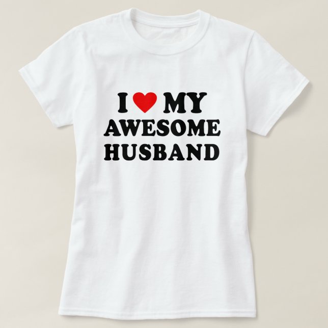 Jag älskar min underbara make t shirt (Design framsida)