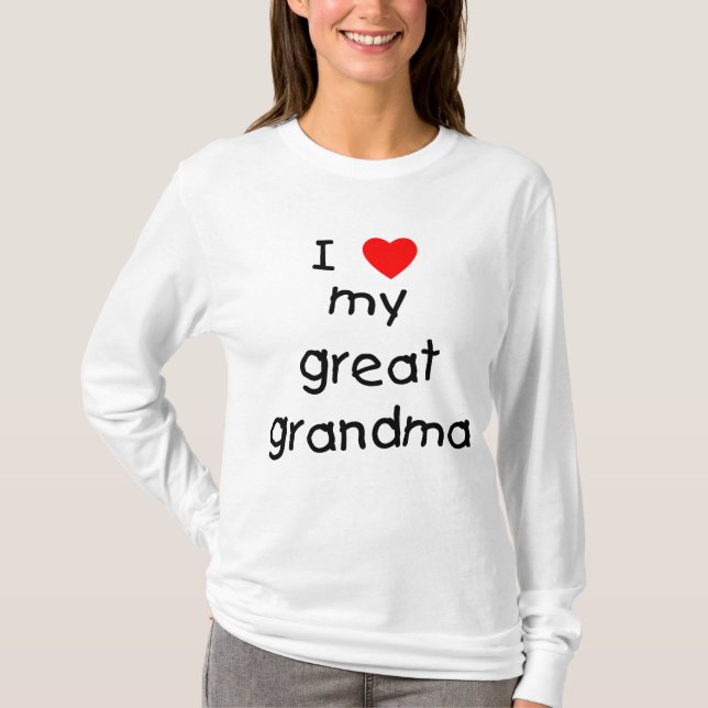 Jag älskar min underbara mormor tee shirt (Framsida)