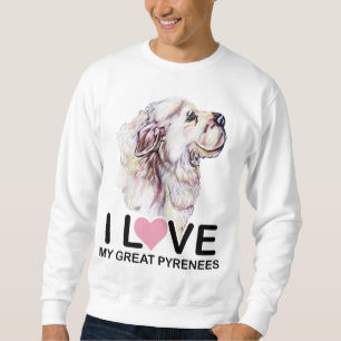 Jag älskar min underbara Pyrenees Långärmad Tröja