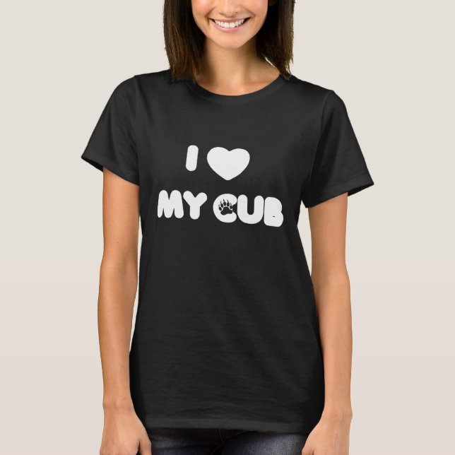 Jag älskar min unghjärta tass t-shirt (Framsida)