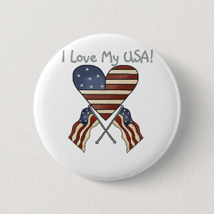 Jag älskar min USA Knapp