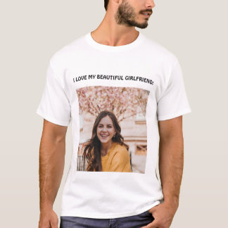 Jag älskar min vackra flickvän långdistans t-shirt