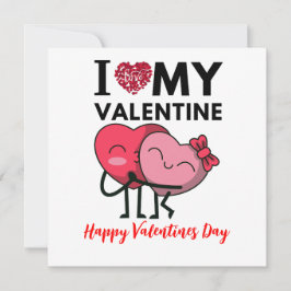 Jag älskar min Valentines speciella Alla hjärtans  Inbjudningar