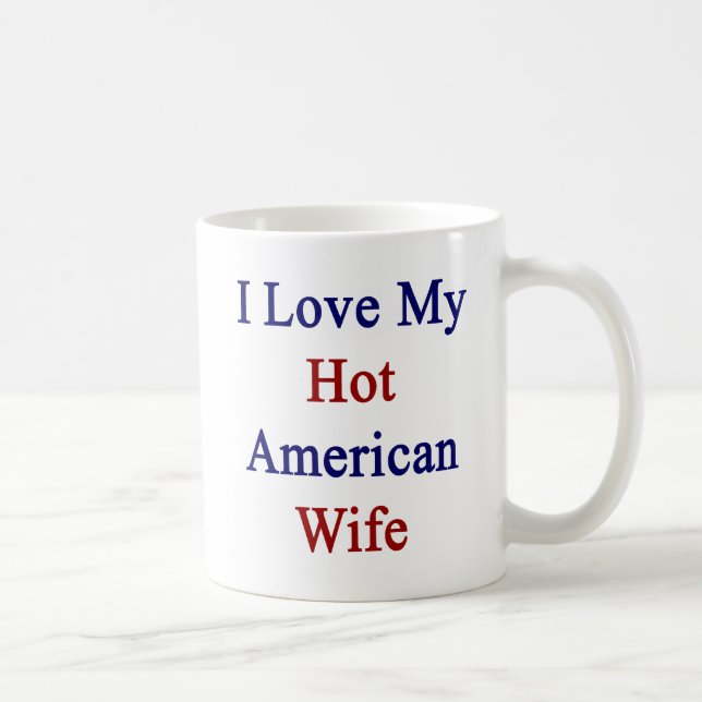 Jag älskar min varma amerikanfru kaffemugg (Höger)