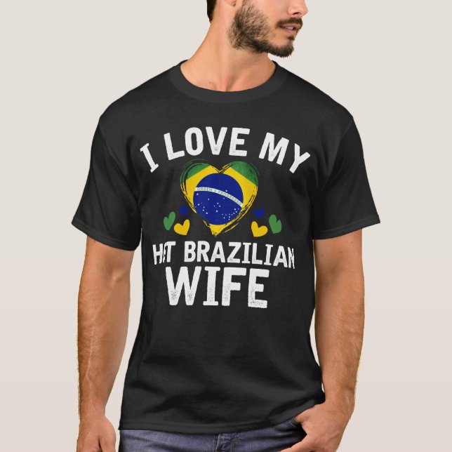 Jag älskar min varma brasilianska idé för t shirt (Framsida)