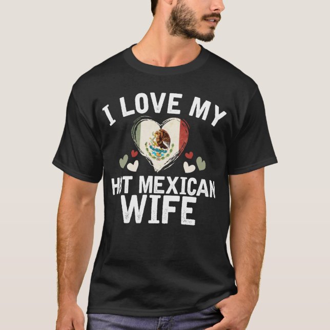 Jag älskar min varma mexicanska idé för t shirt (Framsida)