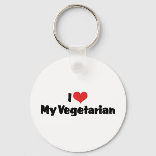 Jag älskar min vegetariska nyckelring