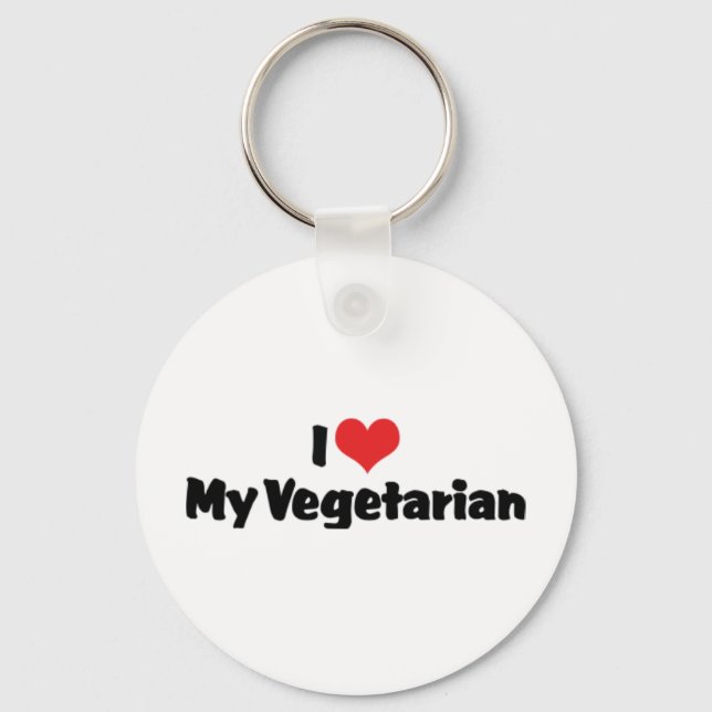 Jag älskar min vegetariska nyckelring (Framsida)