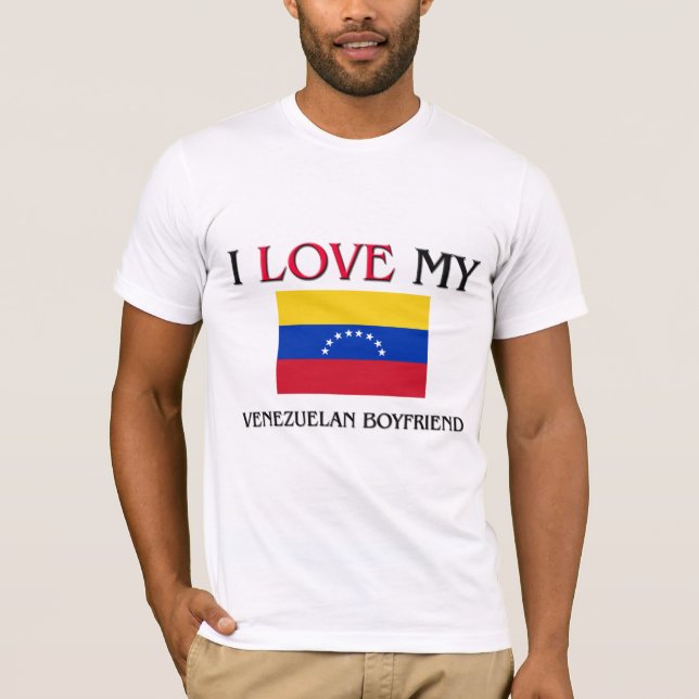 Jag älskar min venezuelanska pojkvän t-shirt (Framsida)
