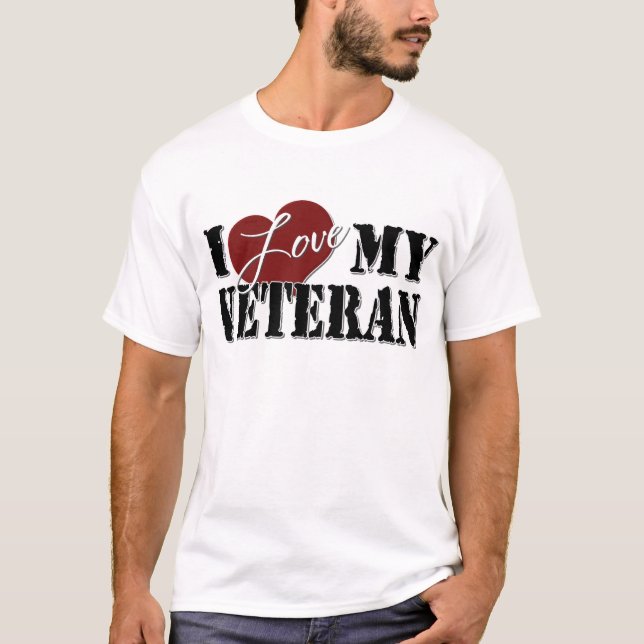 Jag älskar min veteran t-shirt (Framsida)
