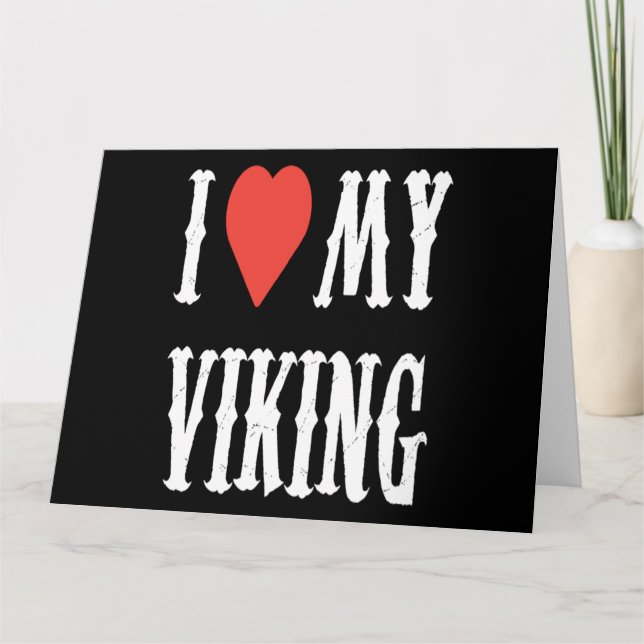 Jag älskar min Vikingklänning Alla hjärtans dag pr Kort (Framsida)