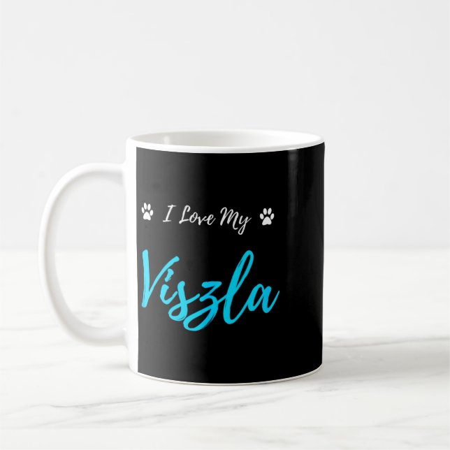 Jag älskar min Viszla Kaffemugg (Vänster)