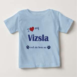 Jag älskar min Vizsla (den kvinnliga hunden) T-shirt