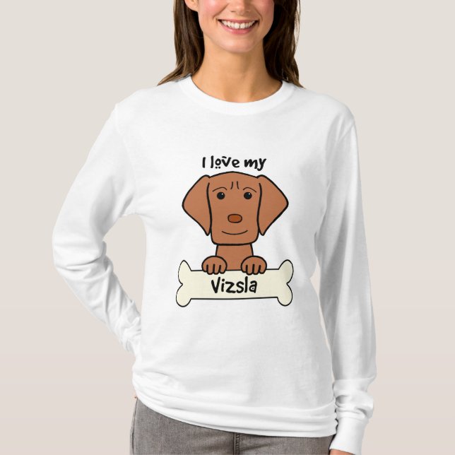 Jag älskar min Vizsla T Shirt (Framsida)